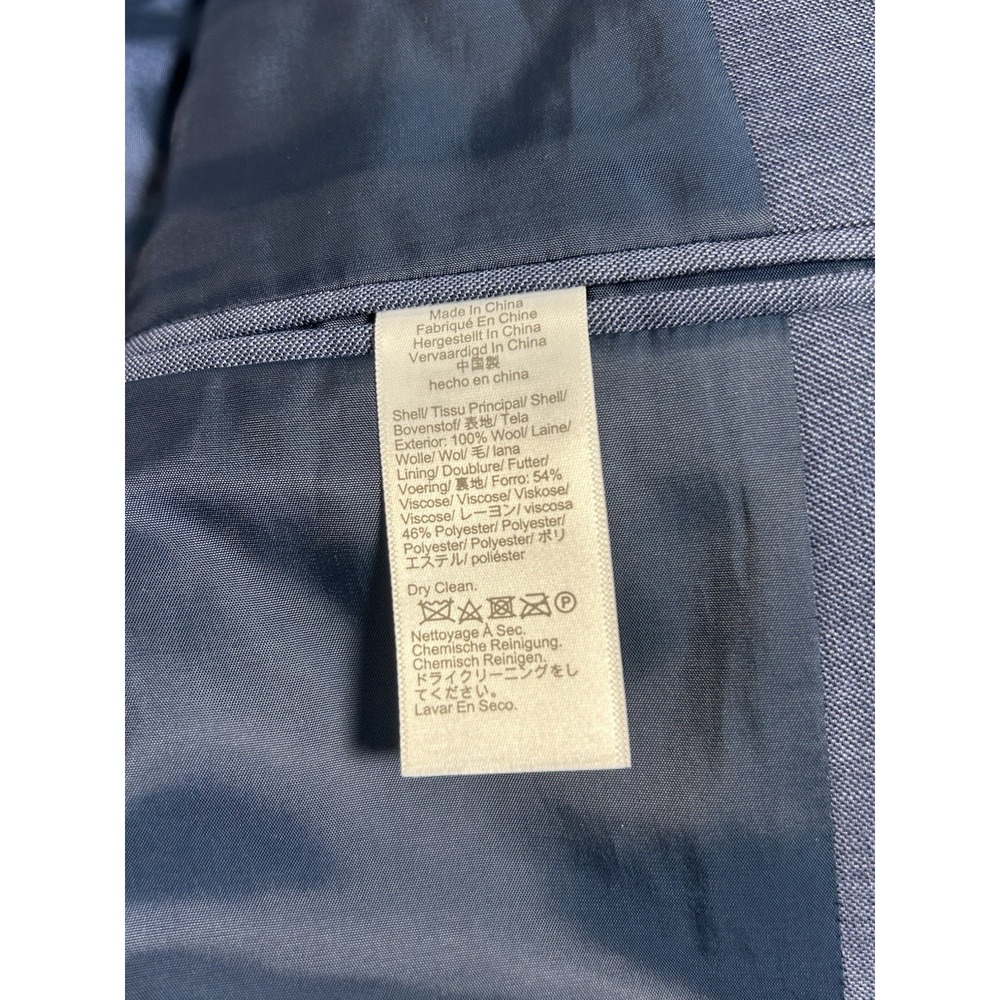 NEW J Crew Men 38S Navy Blue Thompson Wool Two-Button Sport Coat Blazer Jacket - Picture 4 of 8